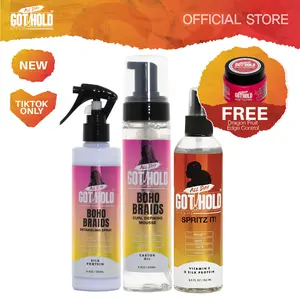 All Day Got Hold | Boho Braids Spritz It Bundle | Curl Defining Spray, Detangler Spray & Spritz It + Edge Control Free Gift | Gel