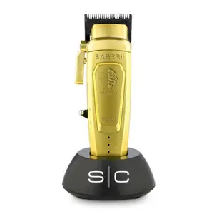 StyleCraft Saber 2.0 Cordless Modular Clipper w/ High-Torque Digital Brushless Motor - Gold (SC617M)