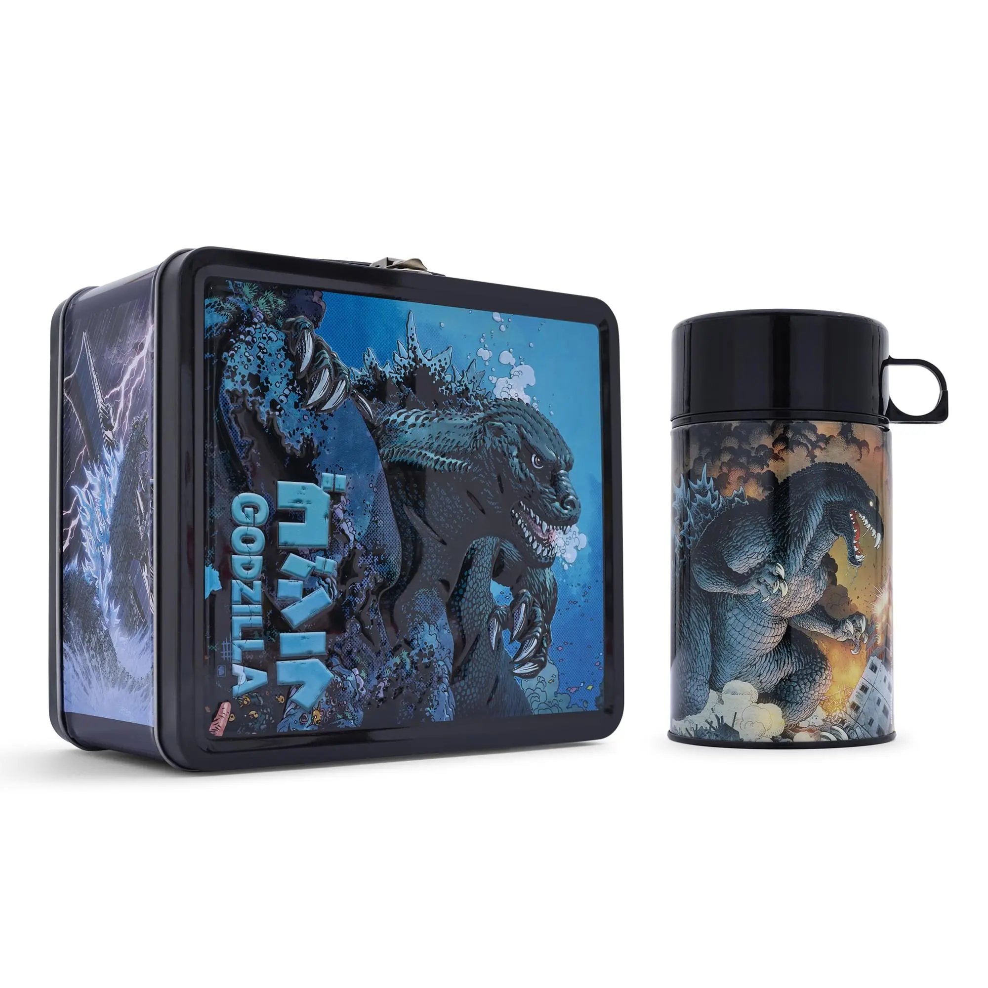 Godzilla Vs. Mechagodzilla Retro Metal Lunchbox With Beverage Container