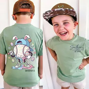 YOUTH Easter Baseball T-shirt, Bunny Baseball Shirt, Cute Baseball Player Sweatshirt, Pastel Easter Egg Hoodie, Southern Boy Co Tee, Toddler Boy Clothing Stuff, Gift For Son
