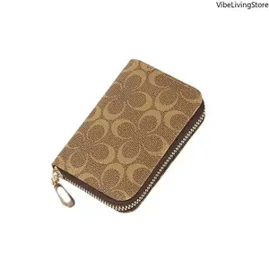 Unisex Zipper Card Wallet, Accordion-Style Compact Money Organizer for Credit, Social Security & Insurance Cards