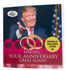 Talking Trump Anniversary Card - Happy Anniversary in His Real Voice - Personal Greeting from The President - Envelope Included Gift