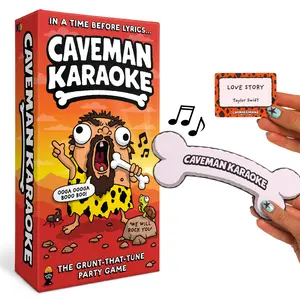 Caveman Karaoke - Sing Songs Using Only Caveman Sounds! - Funny Music Guessing Party Game for Teens, Adults & Families - Ages 12+ (2+ Players)
