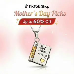 My Best Mom Book Necklace Premium Stainless Steel Pendant with Heartfelt Message for Mom,Son Perfect Gift for Birthdays Mother's Day & More