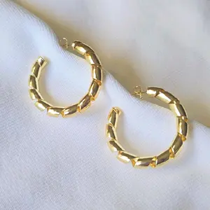 Trendy Minimalist Fashion Gold Plated Earrings for Women - Subtle Elegance & Versatile for everyday use