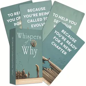 Whispers of Why - 54 Guidance Cards for Clarity, Trust and Comfort, Thinking Tool for Beginners, Personal, English Version, Self-Improvement Kit