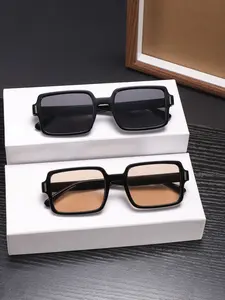 Men's Fashion Casual Square Sunglasses, Colorful Lenses, Retro Design, Trendy Vintage Sunglasses for Daily Wear, Photography, Travel, Beach, All Seasons