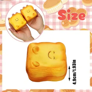 Toast-Shaped Squeeze Toy Adorable Sensory Toy Funny Birthday Gift Perfect for Party Favors, Classroom Treats, Carnival Prizes Ideal Birthday Gift for Boys And Girls Great Choice for Easter/Graduation Season Gifts