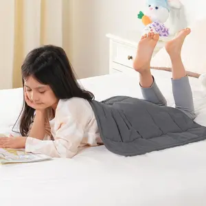 2 lb, 19" x 21" Weighted Lap Pad, Soft Breathable Bead Filling for Calming, Machine Washable, Dark Grey