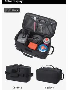 Outdoor Storage Box Organizer Bag Camping Handbag Kitchen Organizational Gear Carryall Adjustable Hook Dividers Detachable Layers Top Mesh Camping Supplies
