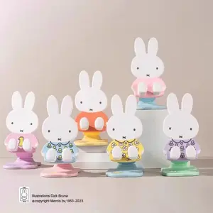 Original Kawaii Miffy Foldable Stand for Mobile Phones and Tablets Desktop Decoration Anime Figure Gift Toy