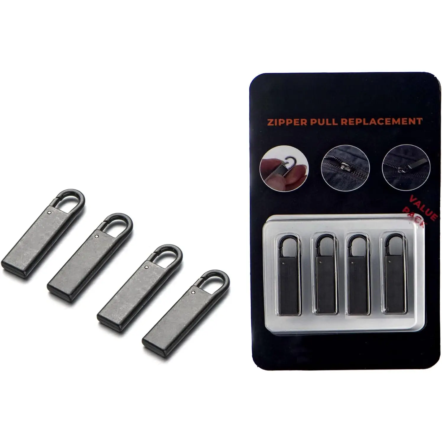 Zipper Pull Replacement Metal Zipper Handle Mend Fixer for Luggage Suitcases Bags