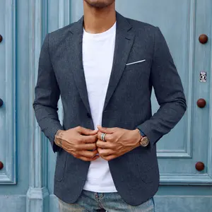 PJ PAUL JONES Mens Casual Sport Coat Blazer Two Buttons Lightweight Business Jackets