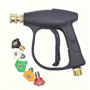 Upgrade Your Cleaning Game!    4000 PSI Pressure Washer Gun w/ 5 Nozzles – Blast Dirt Off Cars, Decks & Patios in Seconds! Quick-Connect, Durable & Gift-Ready for DIY Lovers