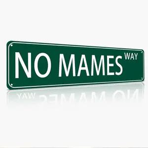 Funny Vintage Sign No Mames Way Aluminum Sign Street Sign Modern Metal Sign for Home Bar Coffee Garden Indoor Outdoor Room Decor Wall Gift 4"×16"