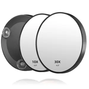 10X 20X Magnifying Round Mirror, 4.5" Suction Cup Makeup Mirror, Portable HD Cosmetic Mirror for Bathroom Vanity, Travel Magnifying Mirror for Eyebrow Tweezing, Blackhead Removal, Facial Care, Wall Mounted Magnifying Mirror for Women