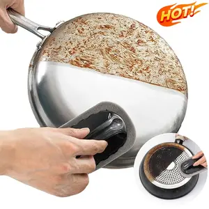 Nano Emery Sponge Cleaning Brush - Rust Remover with Handle