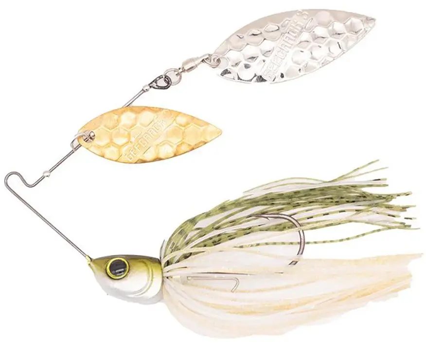 Geecrack G-Blade Spinnerbait Fishing Equipment - 3/8 oz, Bite Sized, 2 Hammered Finish Willow Blades, Enhanced Sensitivity and Feel, On-Shank Wire Hook Keeper