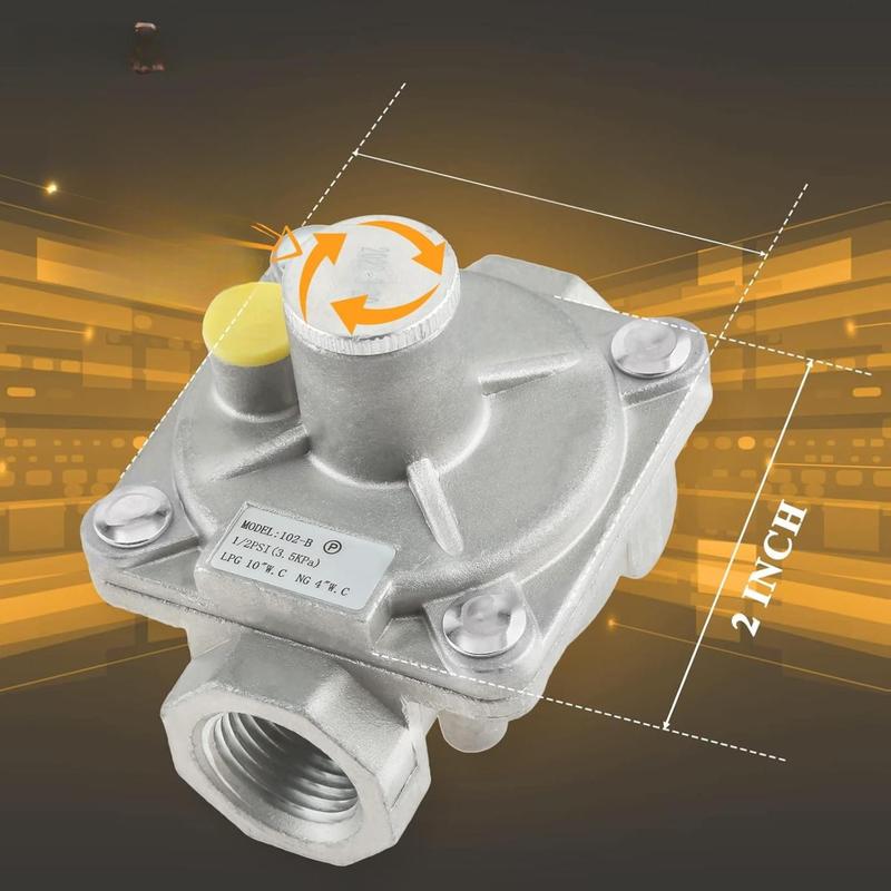 Mit Schlauch Regolatore Di Pressione Gas 37 Mbar Per Bombole Propano/butano - Con Valvola Di Sicurezza, Filettatura 1/4" Regolatore Per Bombola