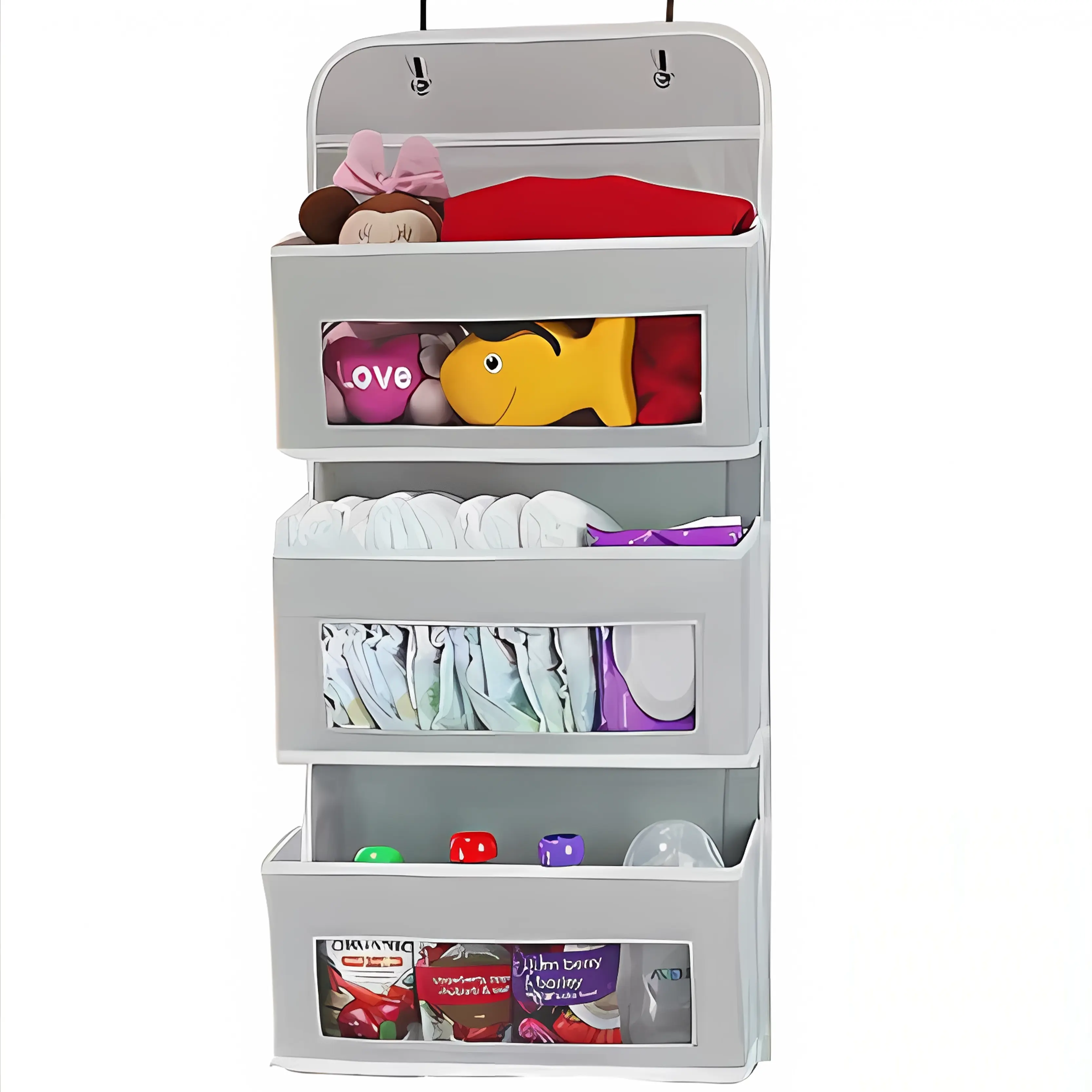 3-Tier Fabric Organizer – Behind-Wardrobe-Door Hanging Bag for Underwear & Socks Categorization, Home Room Storage Solution That Meets Needs, Meets Storage Needs – Perfect Closet Organizer, Space-Saving Home Essential