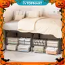 【Fall Reset】Vtopmart 2/4/5 Pack Large Clear Stackable Storage Drawers 15-23QT, Easily Assemble UnderBed Closet Storage Bins, Dust-Proof for College Dorm, Bedroom Storing Clothes,Off-Season Essentials,Black Friday