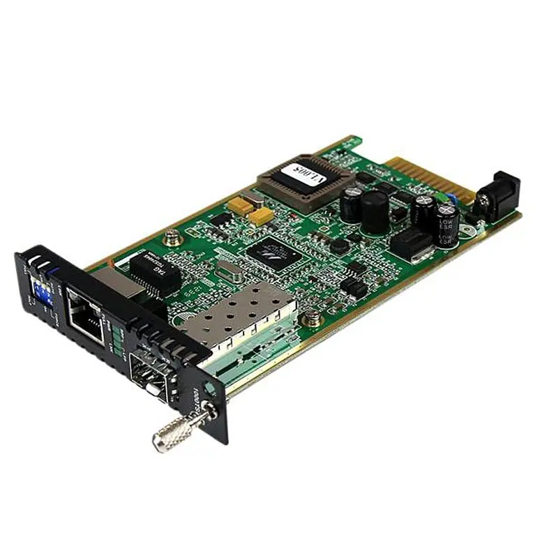StarTech ST-ET91000SFP2C Rack Mount Gigabit Ethernet Fiber Media Converter Card Module - Open SFP Slot, Jumbo Frames Compatible, Fiber Convert, 0.8 in, 2.9 in, 3.5 oz, 5.6 In 142 Mm, 5.6 In X 2.9 In X 0.8 In