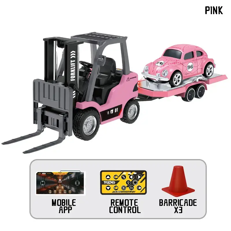 Pink with trailer