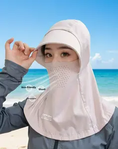 Summer Unisex Full-Face Sun Hat — UV-Protective Outdoor Cycling Cap with Integrated Neck Guard and Face Mask