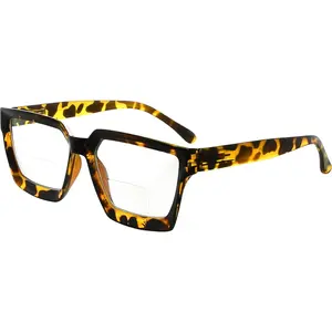 Bifocal Reading Glasses Women - Stylish Bifocal Readers Clear Lens Oversize Frame