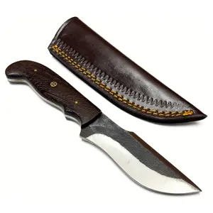 Wrought Iron Knife with Brass Mosaic Pins