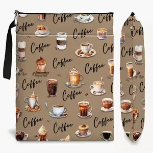 Book Sleeve for Book Lovers with Zipper Protector Paperback Cover, Washable Fabric Book Cover Gifts, Coffee  Book Pouch Gifts for Girl Women Birthday Graduation Christmas(Brown, Large)