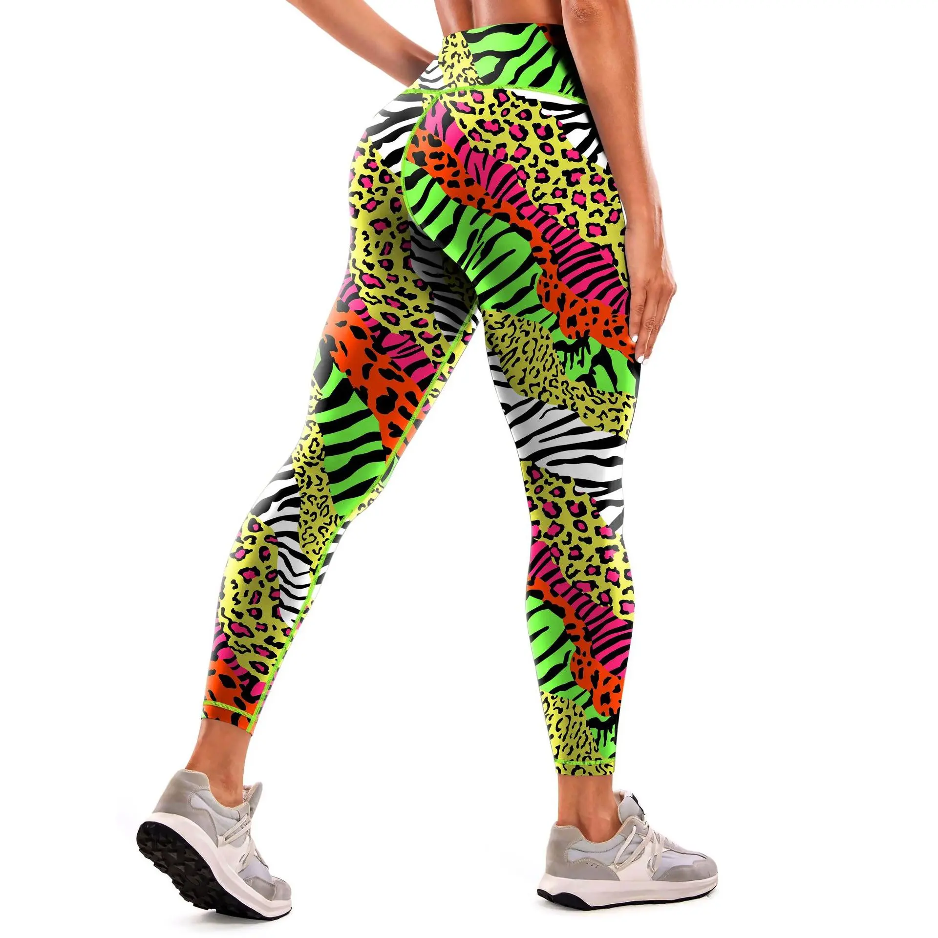 Women's Plus Size Yoga Leggings, Fashion High Waist Elastic Printed Tummy Control Workout Fitness Sports Pants Women's Plus Size Yoga Leggings, Fashion High Waist Elastic Printed Tummy Control Workout Fitness Sports Pants