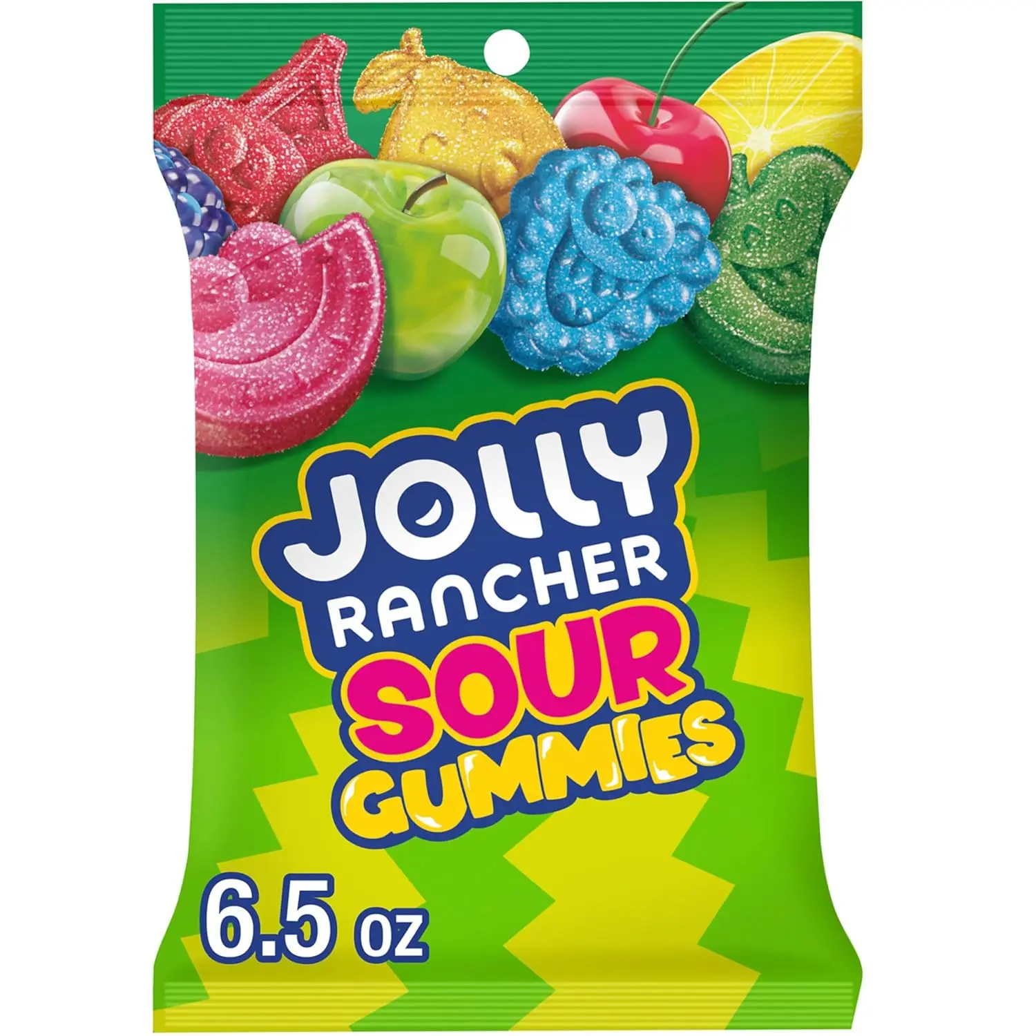 Sour Gummies Assorted Fruit Candy – Chewy Sweet & Sour Fruit Flavored Gummies Snack Bag, 6.5 oz