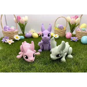 Mini Articulated Bunny Fidget Toy | 3D Printed Posable Flexi Rabbit