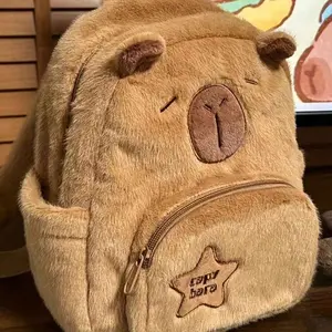 Capybara Plush Dolphin Cute Backpack - Stylish Casual Cartoon-Inspired Trendy Fashion Daypack Perfect For Hanging Out, College, Travel, And Daily Use