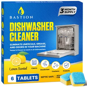 Bastion Dishwasher Cleaner And Deodorizer Tablets 6-Pack