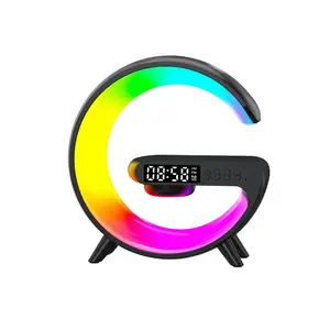 Wireless Charging LED Night Light Bluetooth-compatible Speaker, Creative Home Decor Atmosphere Lamp, Mother's Day Gift, Table Mount Stereo Sound