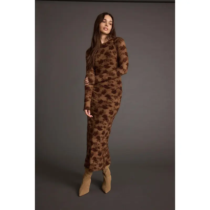 Women's Metallic Print Nerissa Berry Chiffon Maxi Dress, Romantic Casual  Womenswear - TikTok Shop