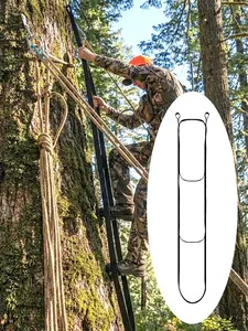 Outdoor Hunting Climbing Ladder, Extreme Sports Rock Climbing Step, Kayak Accessories Soft Ladder, Thickened Wide Four-Step Helper