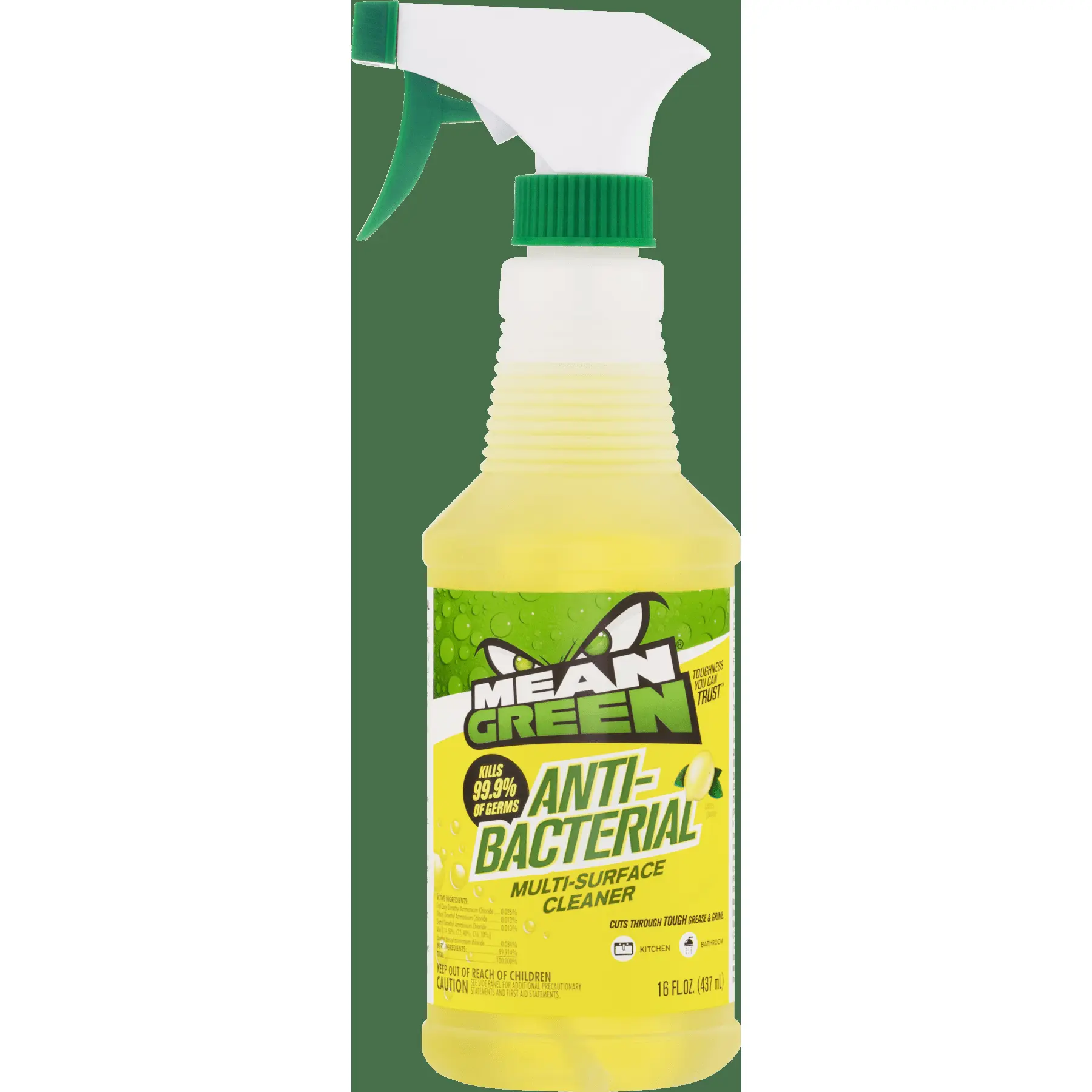 2 Pack Mean Green MG10532 Lemon Scent Antibacterial Cleaner, 32 Oz