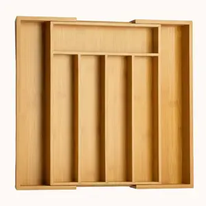 Expandable Bamboo Cutlery Holder
