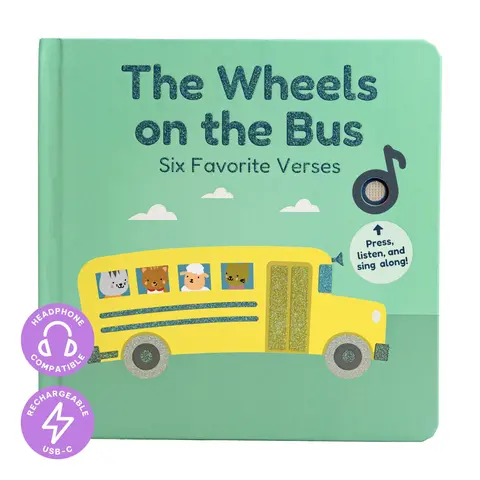 Cali's Books Wheels On The Bus Press-and-Sing-Along Musical Nursery Interactive Toy Book, Children's Literature & Art Gift for Babies