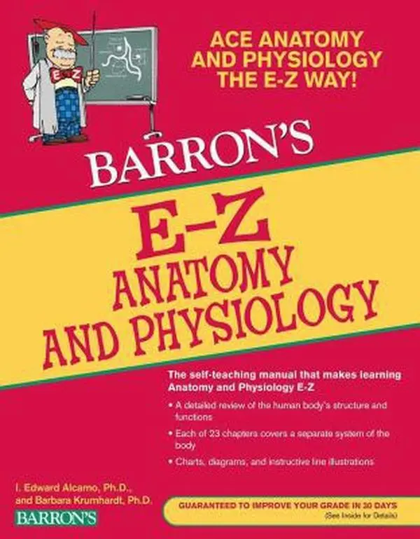 USED Book - Barron's E-Z Anatomy and Physiology by Krumhardt, Barbara (Paperback) - english