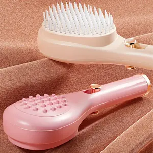 Telescopic Self-Cleaning Hairbrush for Women Men, One-Click Hair Removal Massage Comb, Anti-Static Scalp Massager Brush for Detangling Wet or Dry Hair, Portable Magic Hair Comb for Home Salon Quality Scalp Care and Professional Hair Styling Tool
