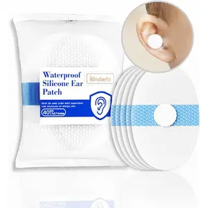 40Pcs Baby Ear Care Tape for Swimming Ear Covers for Shower Baby Ears Protection for Bath Infant Ears Protection from Water Ear Waterproof Earplugs 2.7 * 1.7Inch