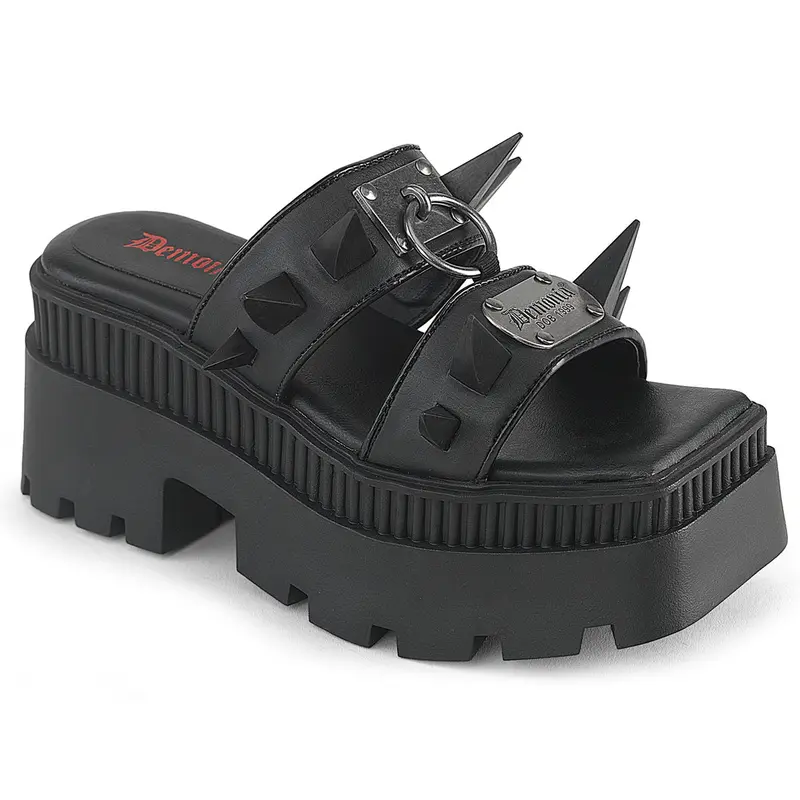 Demonia Stomp-08 Black Vegan Leather Shoes - TikTok Shop