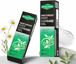 Biodancee Herbal Body Massage Gel Cream, Quick-Absorbing Formula with Poria Cocos Extract, Cooling Comfort for Relaxation and Daily Balance, 0.68 Fl Oz Each