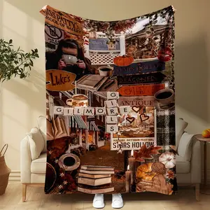 Gilmore Girls Theme Fleece Blanket, Soft Polyester Material for Versatile Use, Perfect Gift for Friends and Family