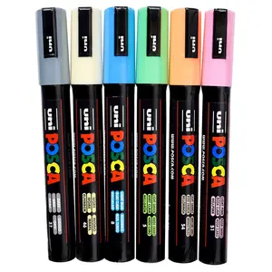 Posca Paint Marker Medium PC-5M Set of 6, Pale Colors