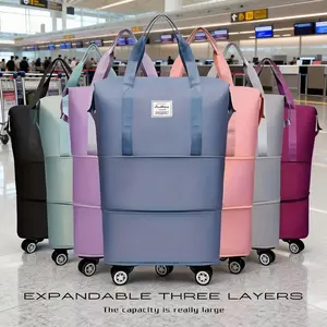 1pc Easy Portable Travel Bag, 3-In-1 Expandable Folding Luggage Bag, Suitable for Business Trips, Weekend Getaways, Moving, Suitable for Commuting, Boarding Bag/Weekend Bag, Short Trip Bag, 360-Degree Rotating Detachable Travel Bag